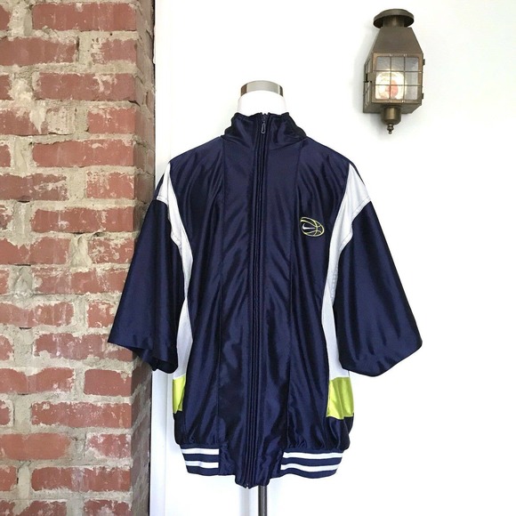 VTG Nike Basketball Jersey‎ Zip Up Short Sleeve Shooting Shirt White Tag Size M - Picture 1 of 11